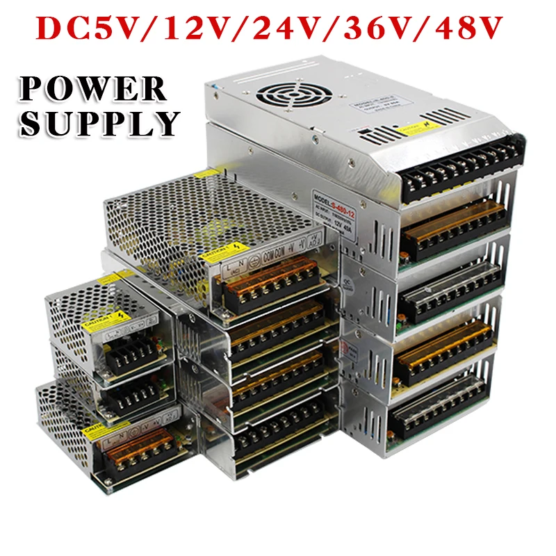 Трансформаторы систем освещения 110V 220V постоянного тока до DC5V 12V 24V 36V 48V 1A 2A 3A 5A 10A 15A 20A 30A 40A 80A для Светодиодные ленты переключатель Питание