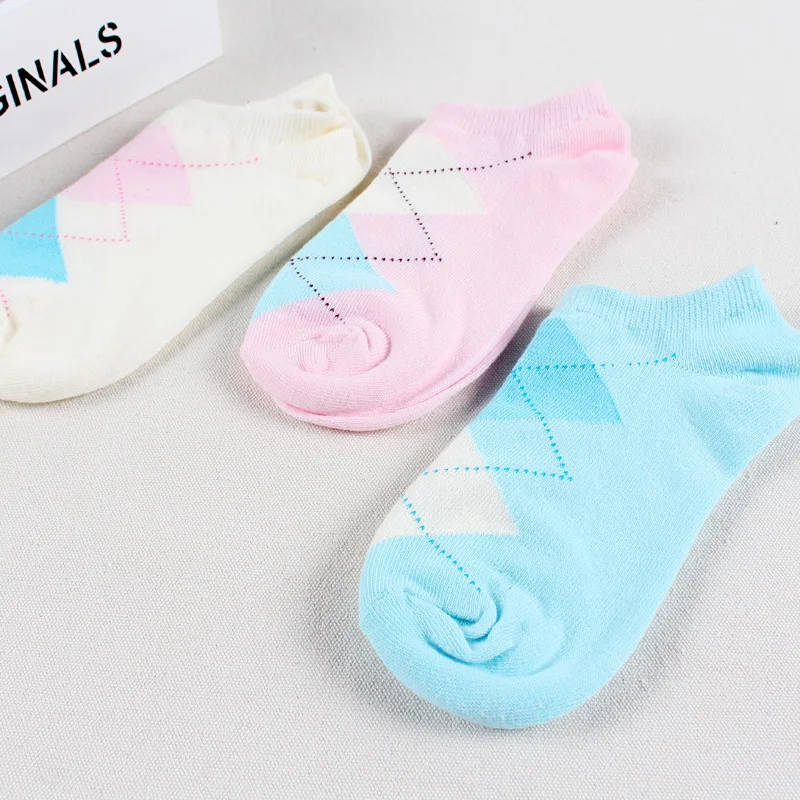 5 Цветов Конфеты Цвет Женщин Носки Короткие Лодыжки Лодка Низкий Спорт | Женская