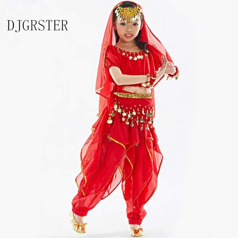 DJGRSTER, новинка года, Детский костюм для танца живота Детская Одежда для танцев на сцене для девочек от 2 до 5 лет