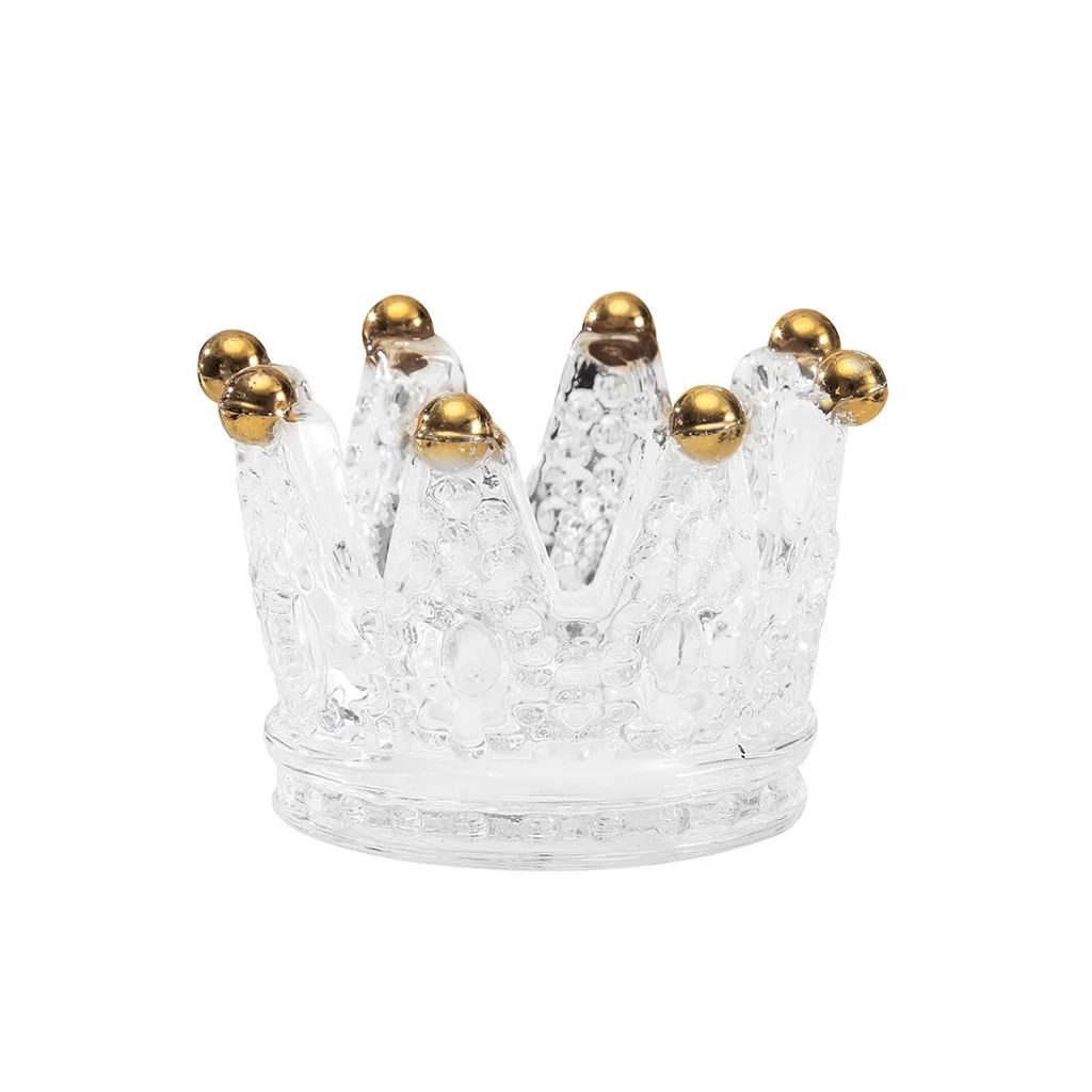 Новинка 2019 Хрустальная пепельница подсвечник с короной подставка для чая хит