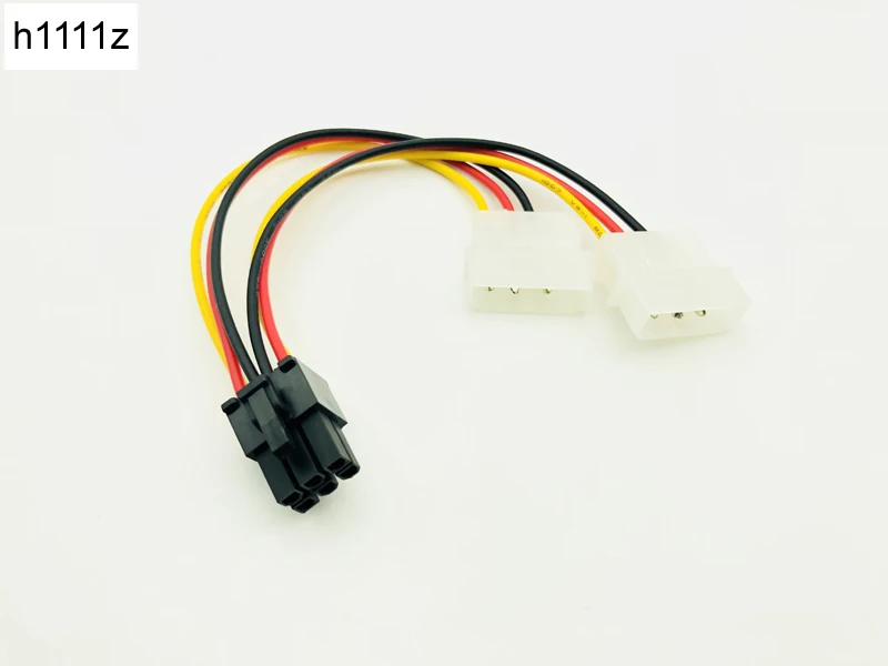 

NEW 2 x Molex to PCI-E Power Adapter Dual 4Pin to 6Pin Graphics Card Power Supply Converter Cable for BTC Miner Antminer Mining