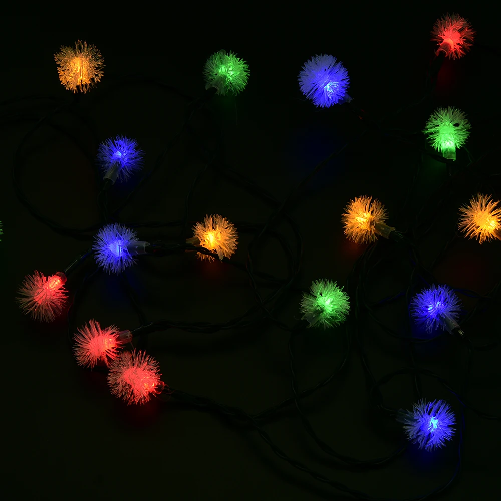 Снежный шар Солнечная струнная лампа водонепроницаемый открытый Сказочный свет