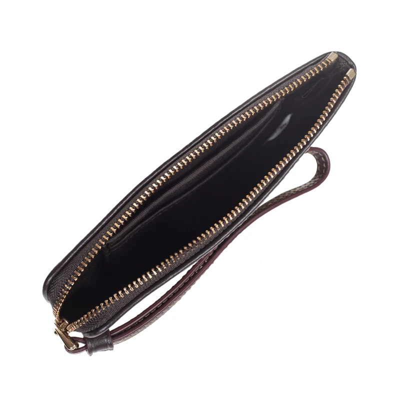 

Coach Corner Zip Outlined Signature Canvas Wristlet F58033 wallet