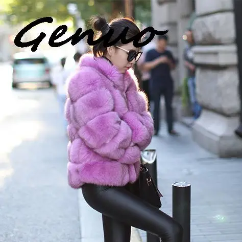 Women Winter 2019 Luxury Faux Fur Jackets Coats Shaggy Thicken Warm Outerwear Overcoat Ins Fashion High Street Fake Fox Fur Coat
