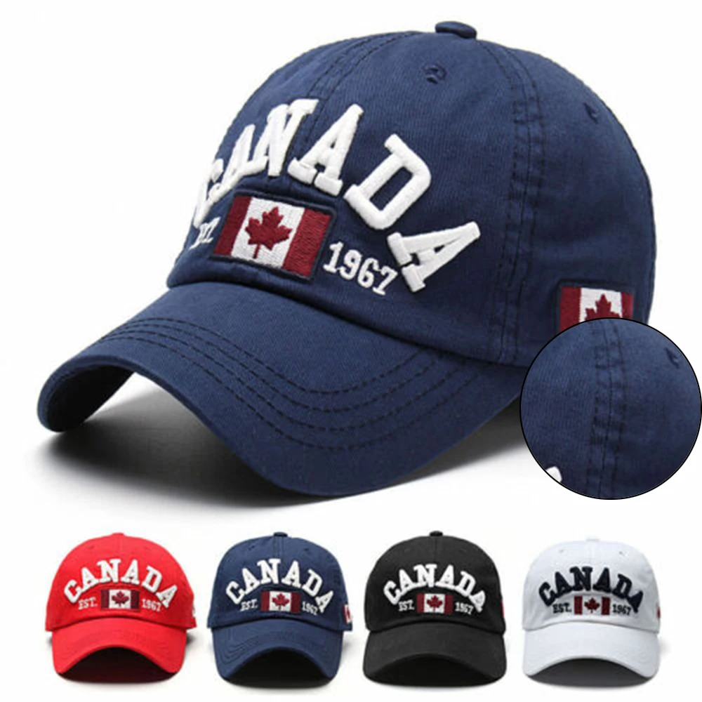 Новинка 2019 мужская бейсбольная кепка с флагом Канады Регулируемая Кепка для