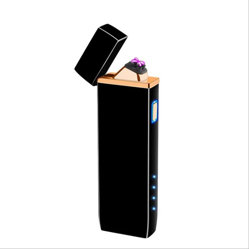 USB зарядка двойная дуговая сигарета Электронная Зажигалка Ветрозащитная беспламенная электрическая зажигалка плазменная сигарная Зажигалка для мужчин подарок