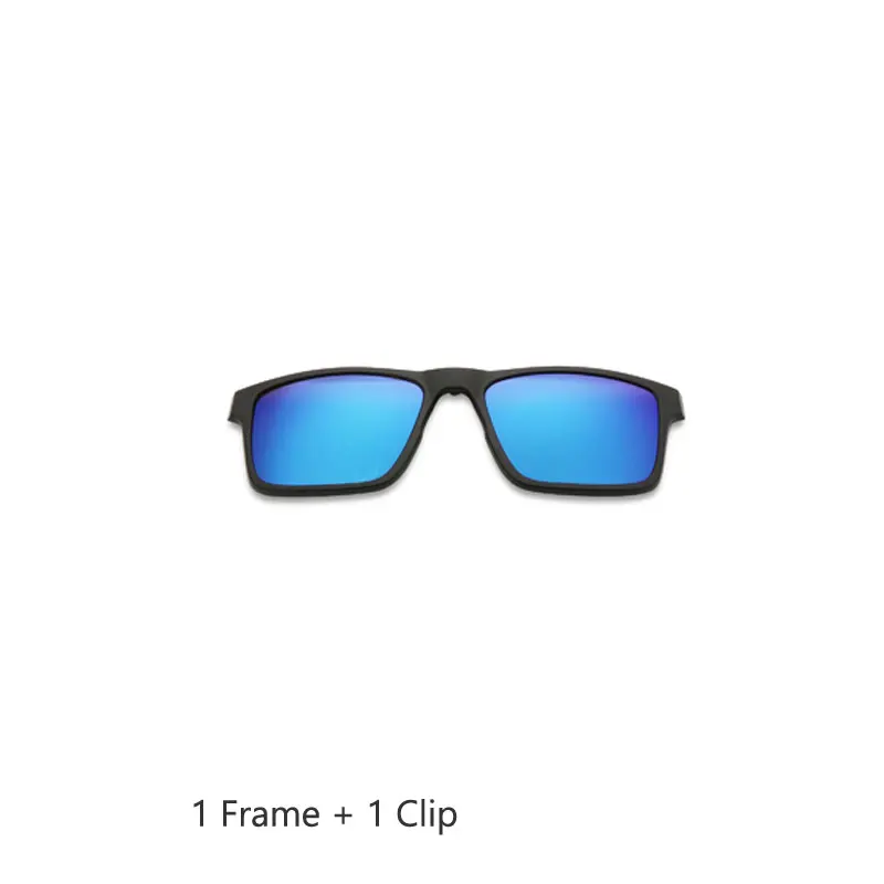 1 Frame 1 sun cover Винтажные поляризационные мужские Солнцезащитные очки женские 5 в 1 Набор очков TR90 оптические оправы по рецепту очки Корректирующие UV40 - Цвет линз: 1 Frame 1 sun cover