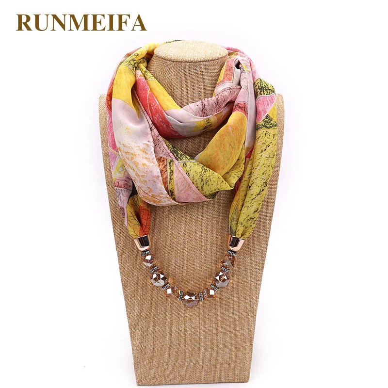 RUNMEIFA ожерелье с кристаллами в национальном стиле Женская шаль жемчугом на шею