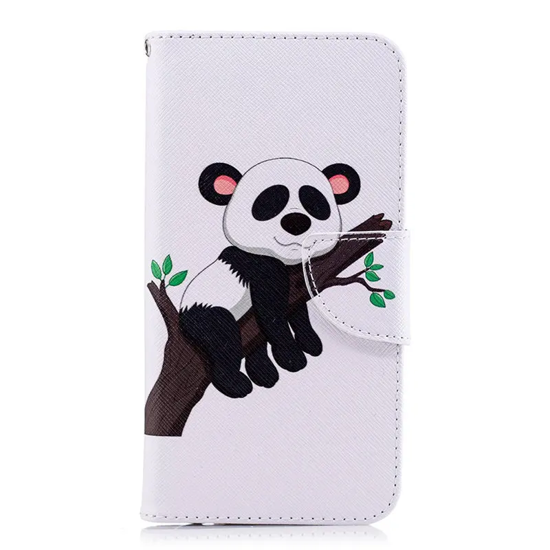 Tree Panda Чехол со слотом для карт для huawei P Smart Plus P30 P20 P9 mate 10 Lite 20 Pro Y5 Y6 Y7 Y9 кожаный чехол-кошелек Fundas D07Z - Цвет: Tree Panda