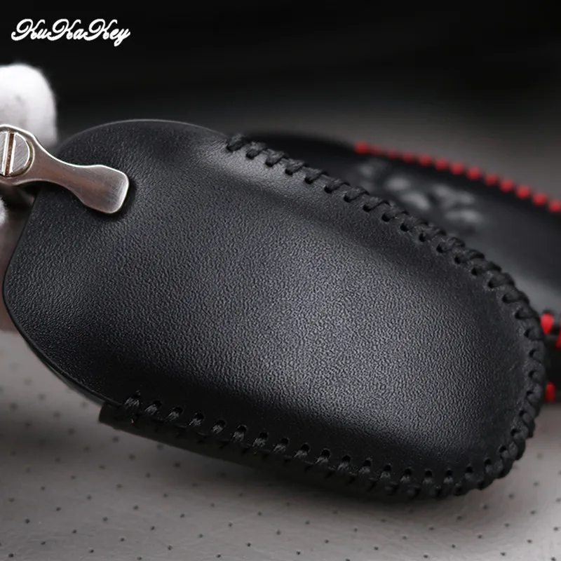 Kukakey кожаный чехол для автомобильных ключей Чехол держать брелок аксессуары peugeot