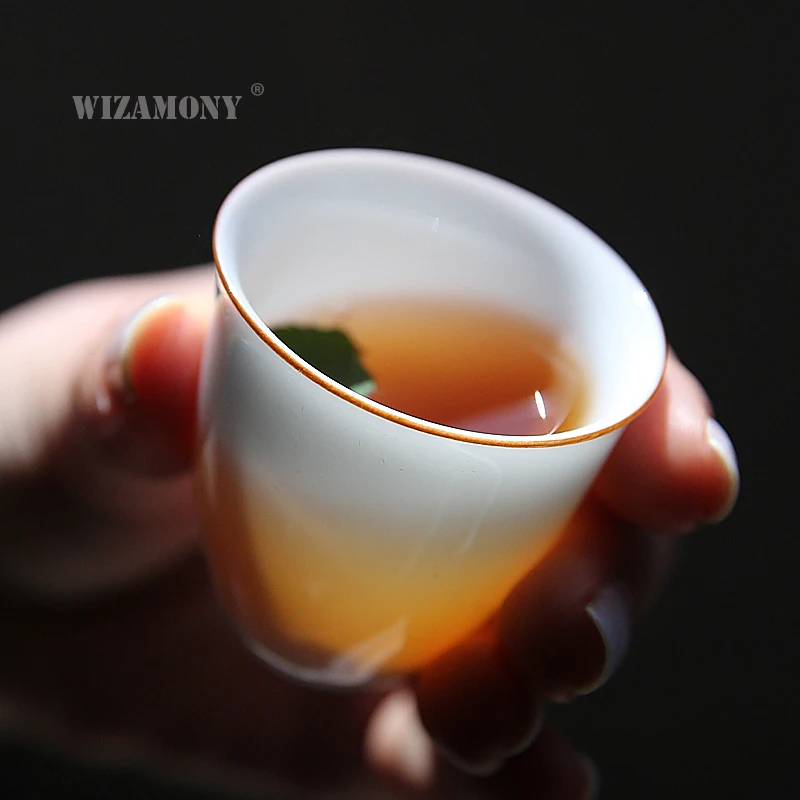 2 шт.! Посуда для напитков WIZAMONY Цзиндэчжэнь чайный сервиз чайная чашка белые