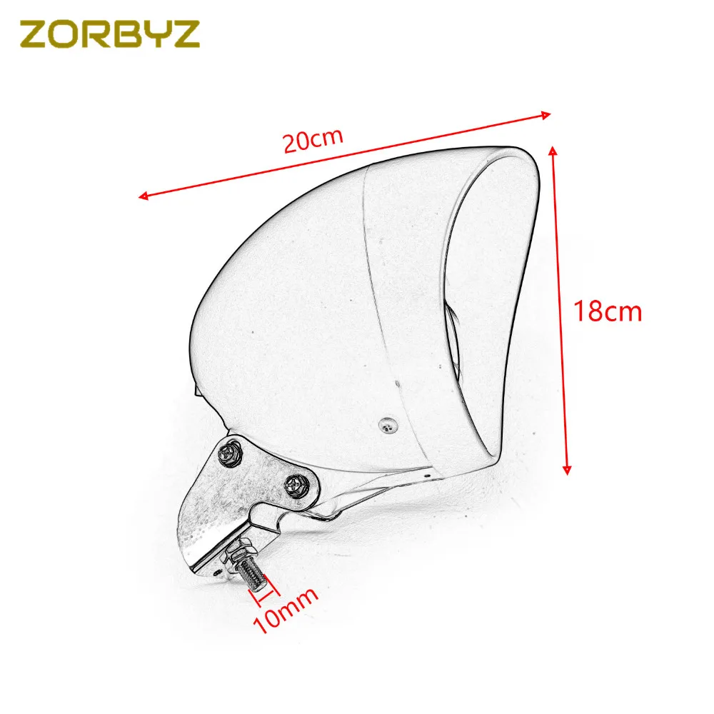 ZORBYZ универсальная черная пуля фара для мотоцикла Harley Honda Yamaha Suzuki|light for|light for headlights