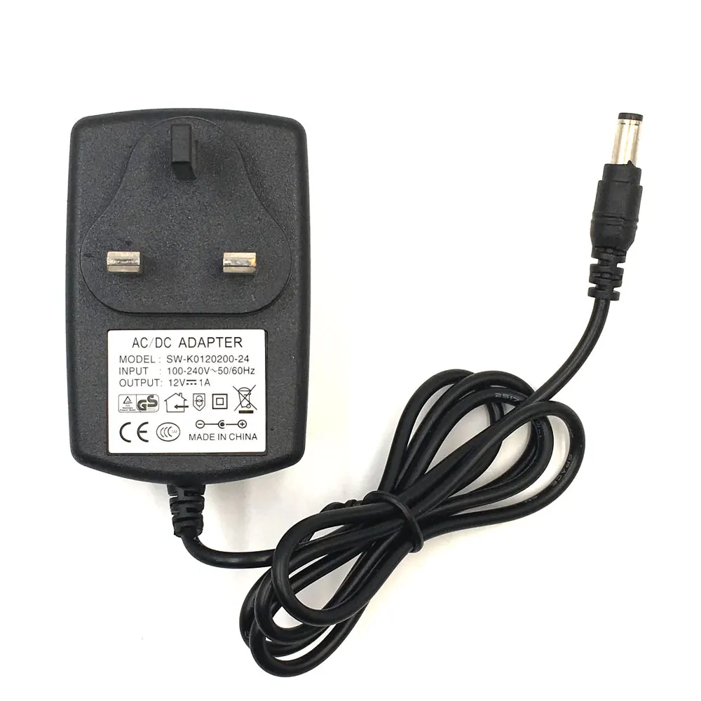 12V 1A Питание AC DC адаптер Зарядное устройство вилки стандартов Великобритании