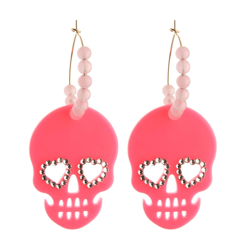 Висячие серьги NeeFu WoFu с черепом полимерная серьга натуральным камнем Большой