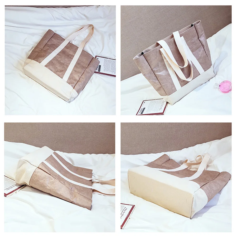 Высокое качество Повседневное сумка женщин классический крафт Бумага Сумки