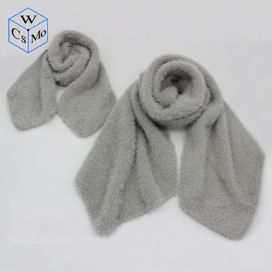 Parent Children Scarves New Autumn Winter Baby Knitted Wool Scarf Women Men Fashion Neckwarmer Mink Boy Girl Long Shawl |