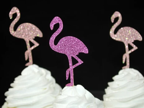 

Блестящие топперы в виде фламинго, тропической люиновой тематики, Фотофон на день рождения, детский праздник для невесты