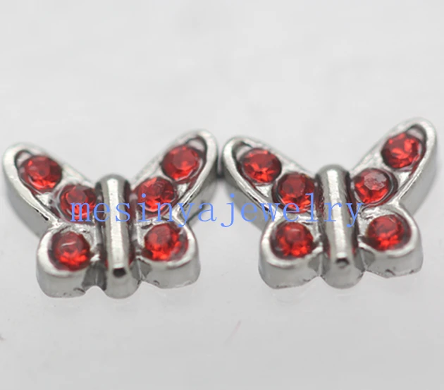 10 шт бабочки Плавающие Подвески для стеклянного медальона FC 107|charms italian charm