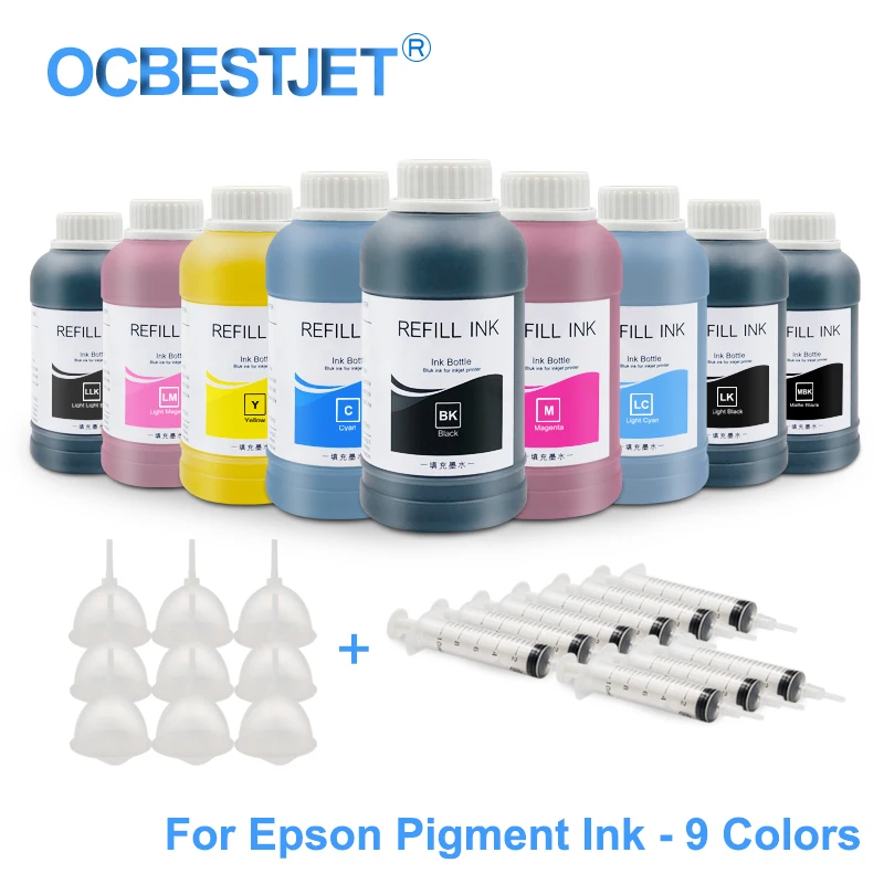 Универсальный набор чернил для заправки пигментных 9x250 мл Epson SureColor P600 P800 P6000 P7000