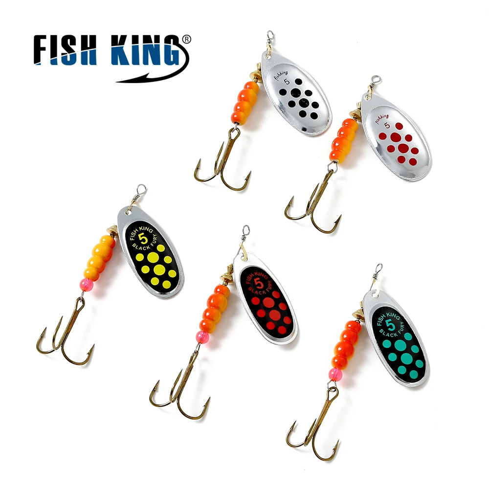 FISH KING 4 цвета размер 0 # 5 Spinner Ложка приманки металлическая жесткая приманка с