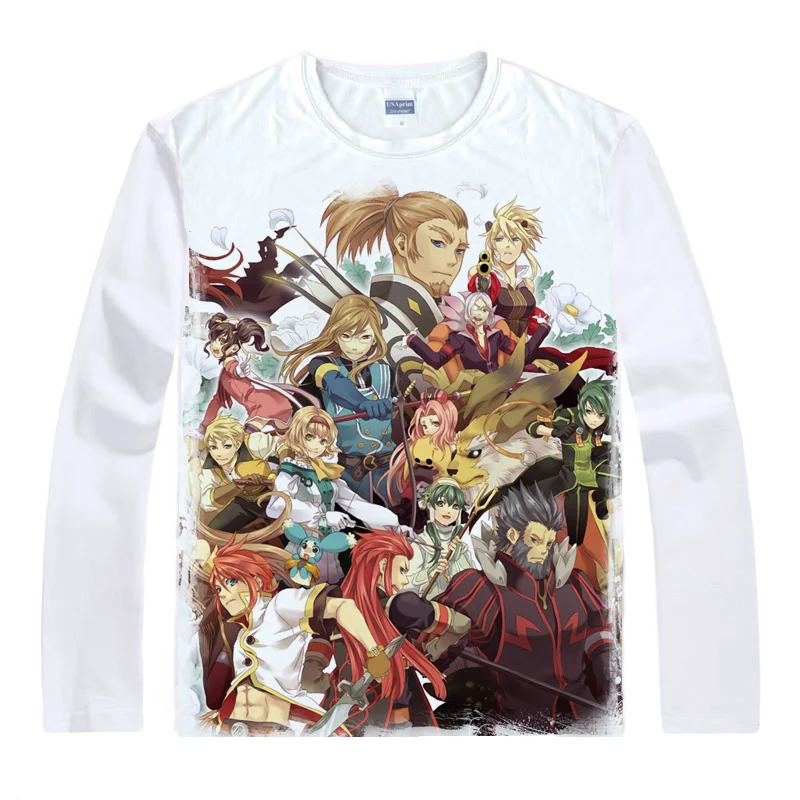 Футболки с надписью Tales of Zestiria рубашки длинным рукавом разных стилей косплей