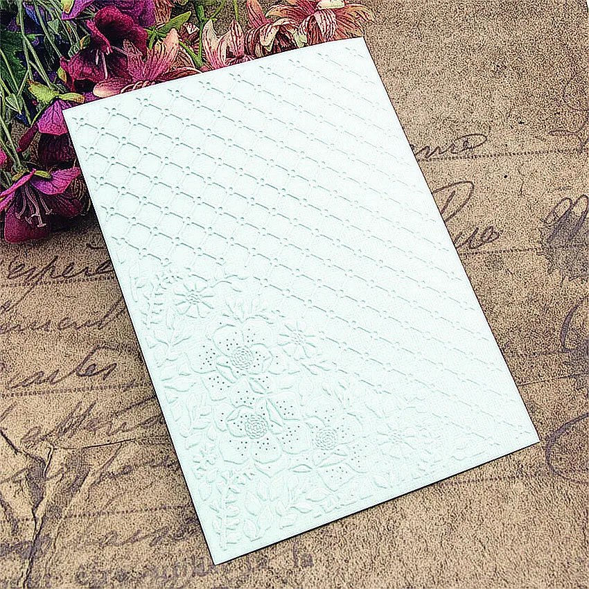 

HOT plastic three flower template craft card making paper card album wedding decoration clip art relief clip Embossing folders