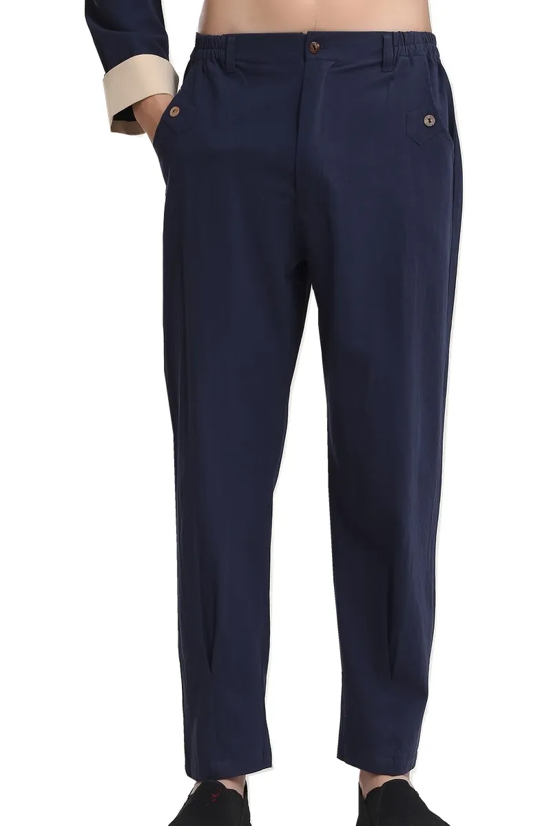 Шанхайская история традиционная китайская одежда мужские льняные штаны для