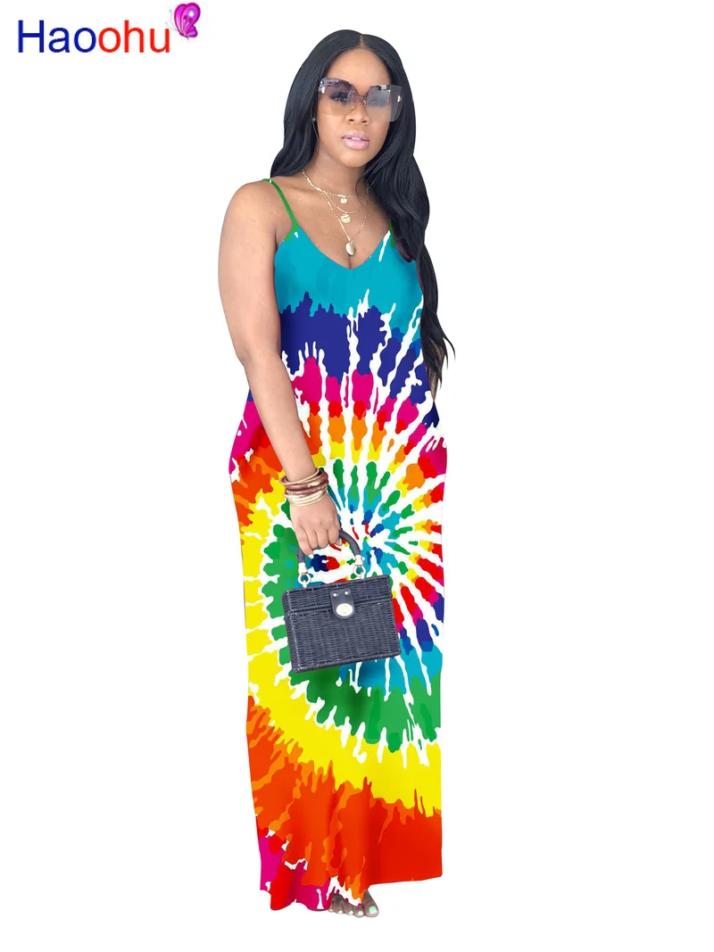 

Bohemian Print Maxi Dresses Women 2019 Sexy V-Neck Spaghetti Strap Loose Beach Dress Boho Summer Casual Long Party Vestidos Robe