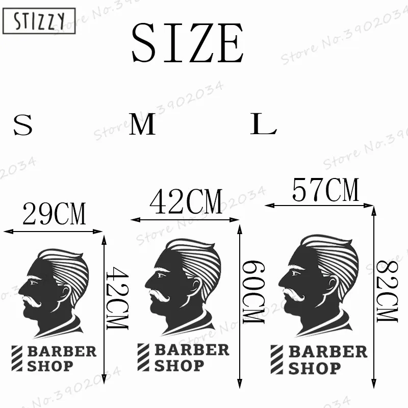 Настенная Наклейка stizzy Barbershop знак настенные наклейки для мужчин Салон стрижка