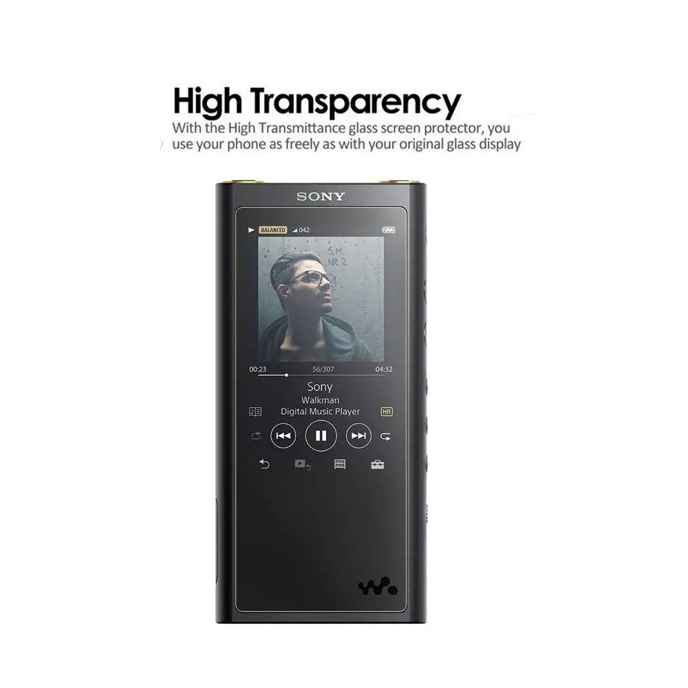 NW ZX300 протектор экрана стекло Твердость Закаленное для sony Walkman с анти отпечатков