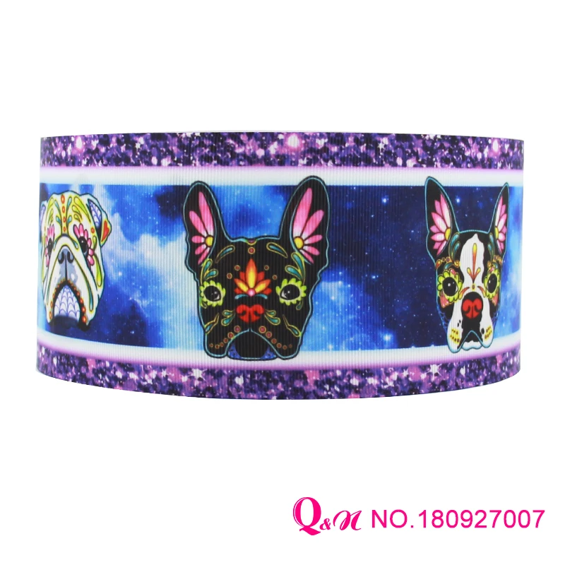wm 10 yards lot 22mm 38mm 75mm 180927005 dog cartoon design printed grosgrain ribbon for DIY | Дом и сад