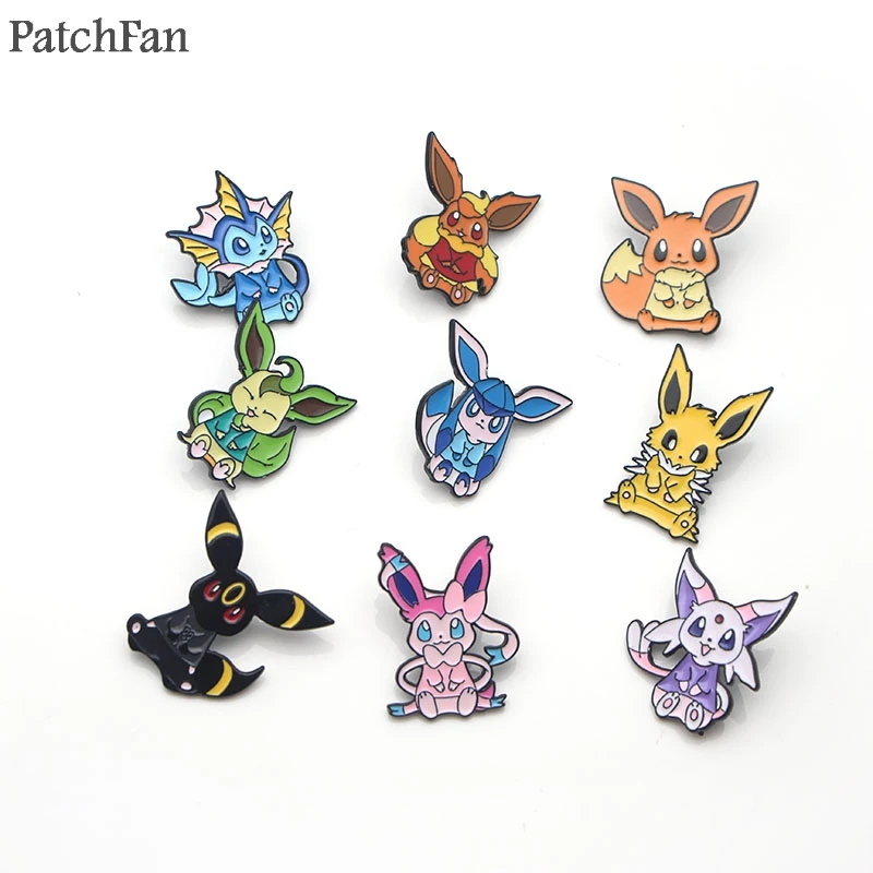 Patchfan Карманный Монстр Иви мультфильм цинк галстук булавки броши для рюкзака, одежды для мужчин женщин шляпа Декоративные значки медали A1650