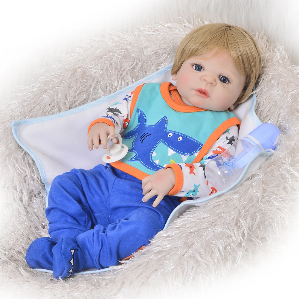 NPK 2" Полное Тело силикон Reborn Baby boy Кукла реборн игрушки купаться играть дома куклы малыш reborn bonecas подарок для ребенка куклы