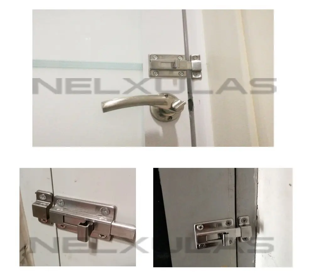 Дверная защелка из нержавеющей стали 2 шт. Скользящий замок цилиндрический болт