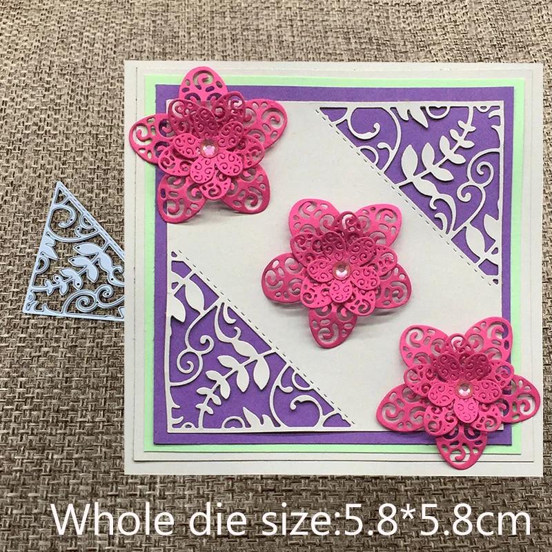 Новый дизайн металлические резные штампы для крапбукинга треугольные уголки