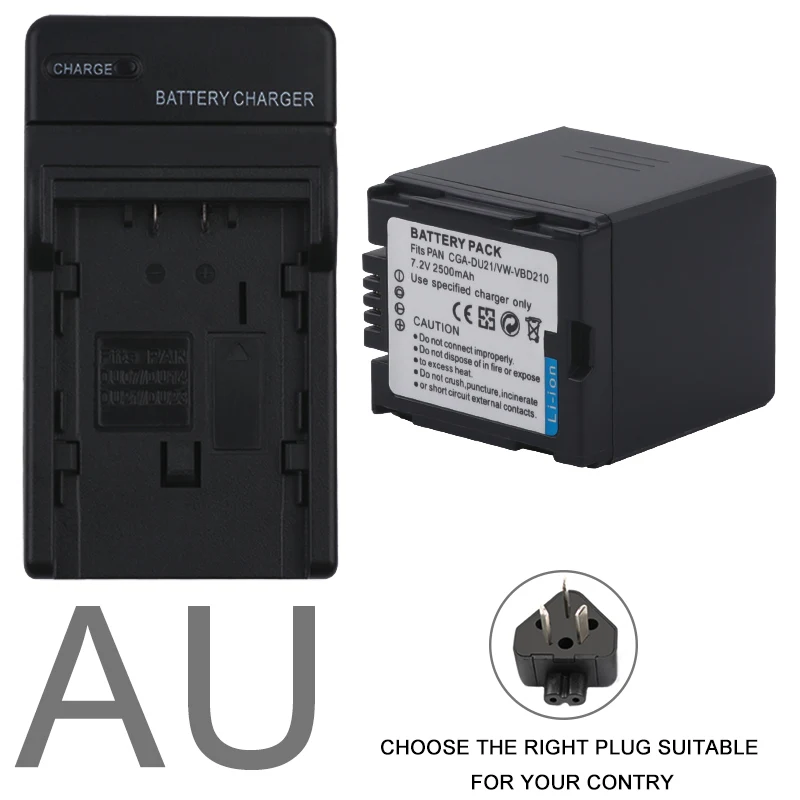 2 шт. CGA-DU21 CGA DU21 Батарея для цифрового фотоаппарата Panasonic VW-VBD210 NV-GS330 DZ-BP21 GS400 GS408 GS500 GS508 MX500 PV-GS90