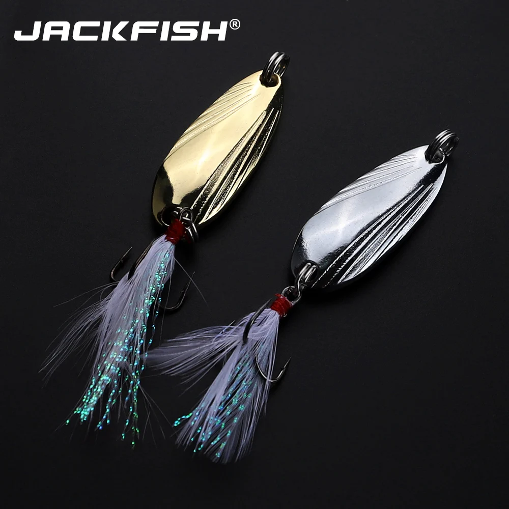 JACKFISH металлическая блесна в виде ложки серебристая/Золотистая приманка 3 13 г