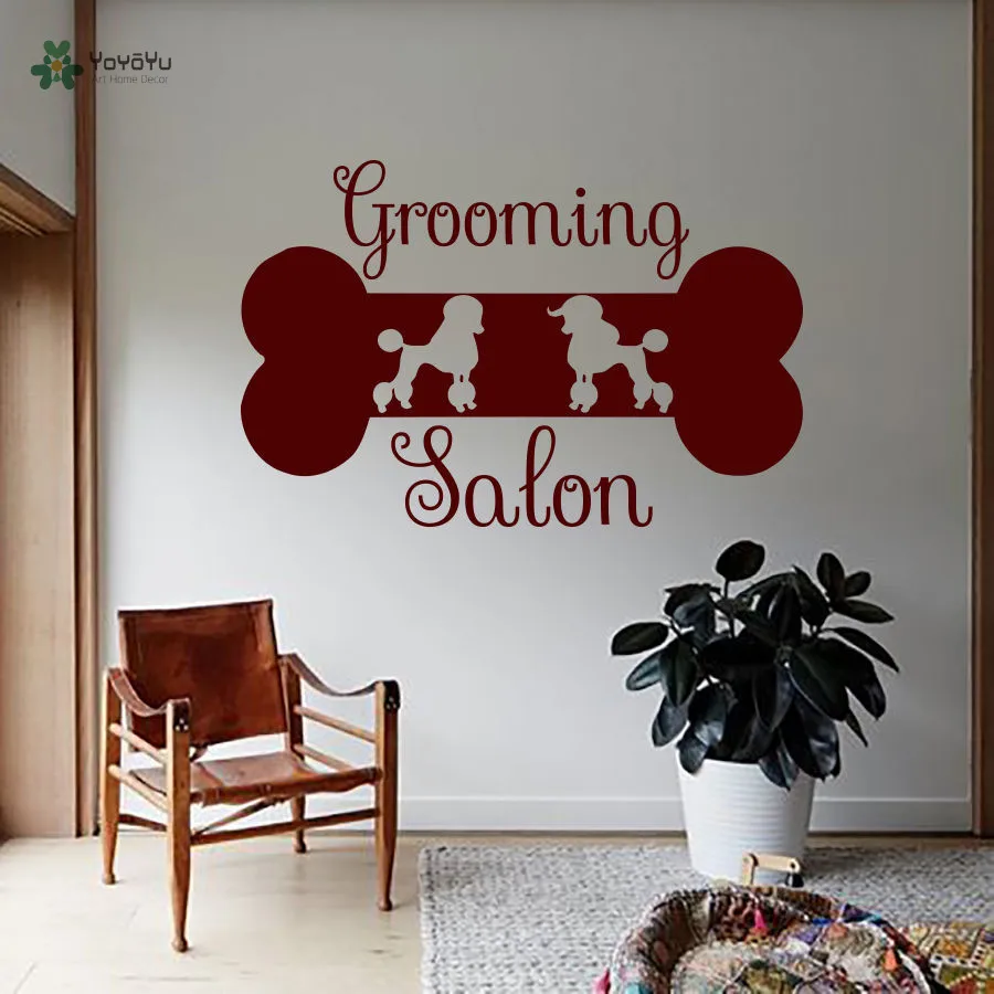 

YOYOYU Wall Decal Vinyl Wall Decoration Dog Grooming Salon Muursticker Poodle Mural Art Removeable wall sticker YO280