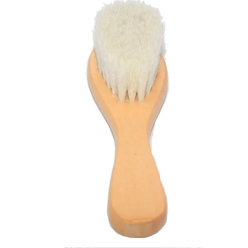 Brush Новая детская деревянная расческа из чистой натуральной шерсти для ухода за ребенком, расческа для новорожденных, расческа для волос, массажер для головы - Цвет: Brush