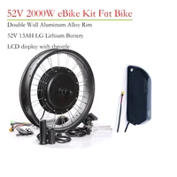 52v 2000w fat bike motor kit electric bike conversion kit 52v 13ah lithium battery pack
