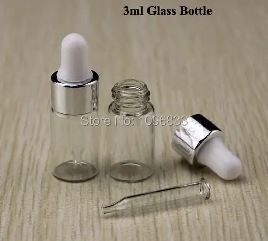 1 мл 2 3 прозрачная стеклянная бутылка с пипеткой маленькая для эфирного масла