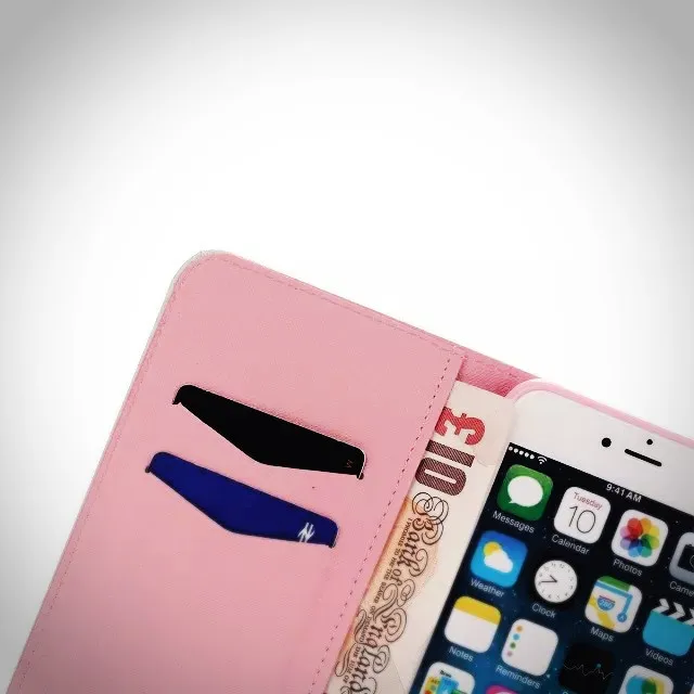 Для Apple iPhone 6 s Plus Кожаный Чехол Качества С дрелью ретро Бумажник Карты
