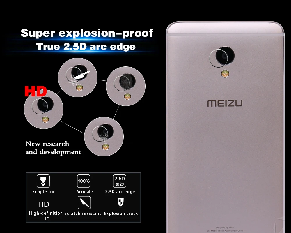 Аксессуар для задней камеры Защитная пленка экрана Meizu Note5 Meilan M5 Note Blue Charm 5 M623C M623H