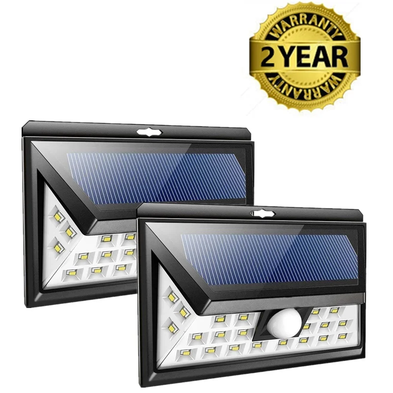 Новая солнечная лампа 24 LED IP65 водонепроницаемая садовая Солнечная Led пара