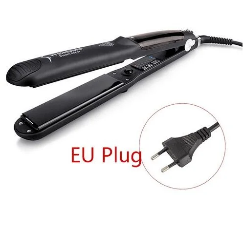 EU plug 1 шт.; ; Прямая поставка; MOONBIFFY аксессуары для волос выпрямитель Керамика пластин пара, паровой утюг плиты 450F влажной/сухой пар инструмент - Цвет: EU plug