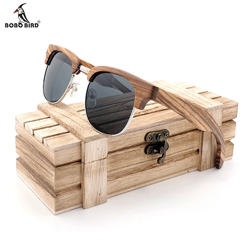 AG018Grey BOBO солнечные очки «Птица» женские мужские Поляризованные Ретро Деревянные солнцезащитные очки UV400 - Цвет линз: AG018Grey