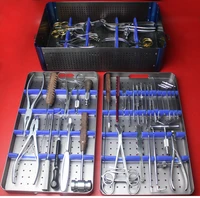 medical orthopedics instrument tool set with sterilizing case for petsanimals bone care vet and orthopedist use instrument