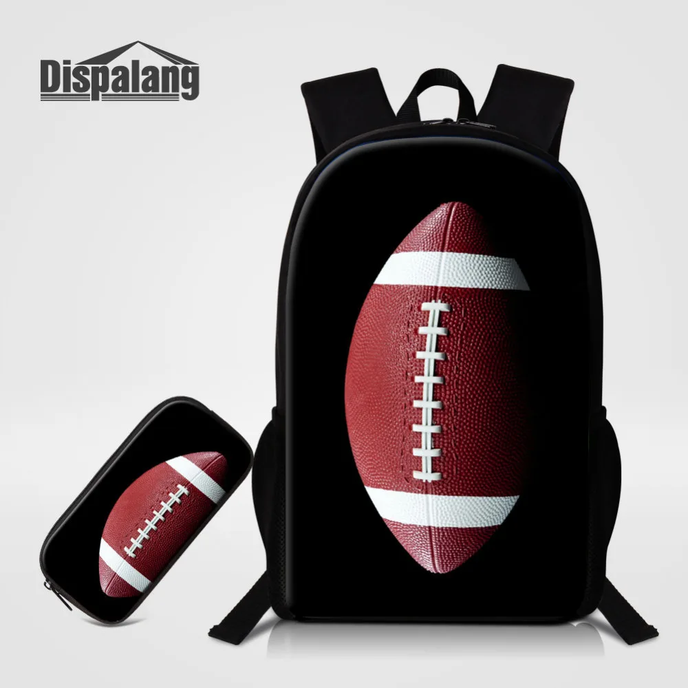 

Dispalang 16 Inch School Backpack Pen Pencil Case For Teenage Football Print Children School Bags with Pencil Bag Shoulder Bag