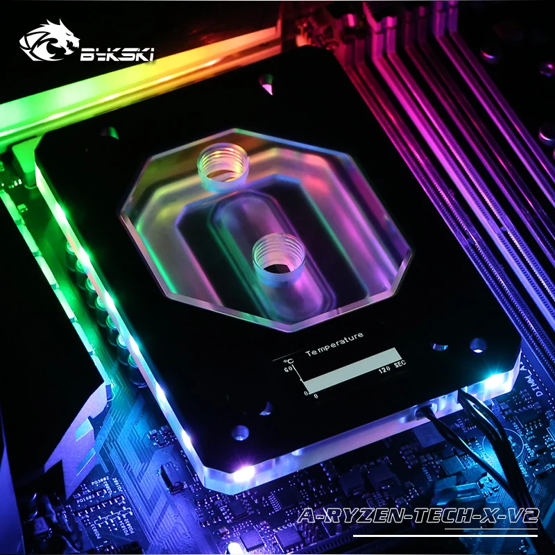 Bykski A RYZEN TECH X V2 блок водяного охлаждения процессора с RBW светодиодными