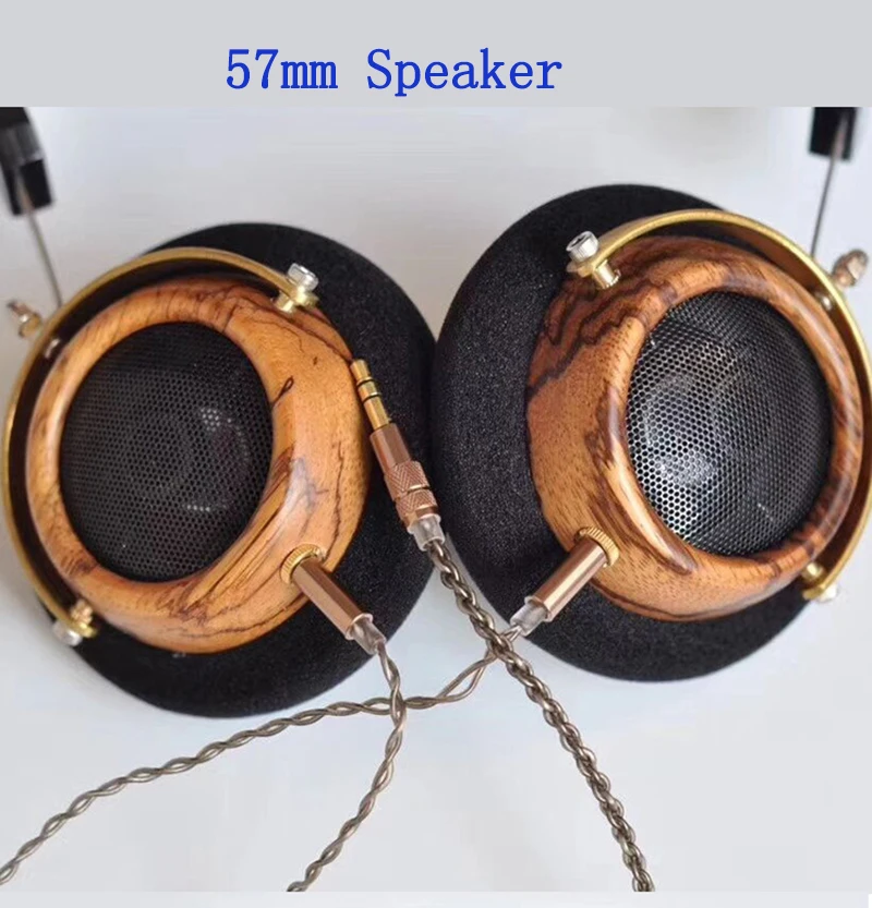 Okscc 57 мм колонка с открытым голосом HIfi оливковые деревянные наушники 5N OCC покрытые